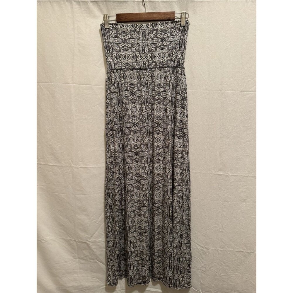 Anthropologie Geometric Strapless Sun Dress Size S